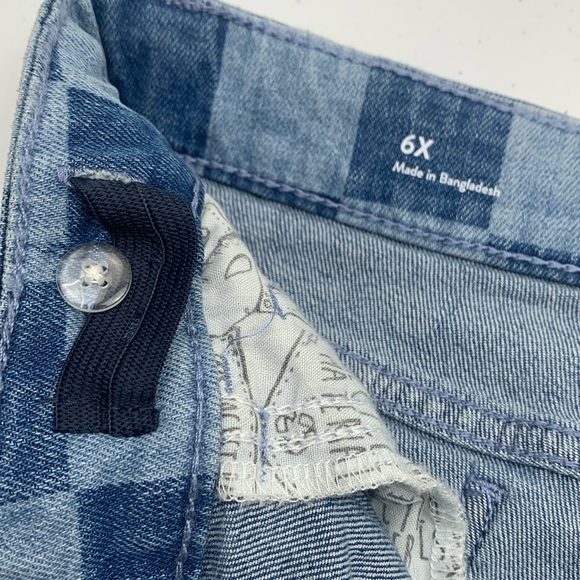 Girls There Abouts Straight Fit Checkered Pattern Jeans. Size 6X - Picture 6 of 10